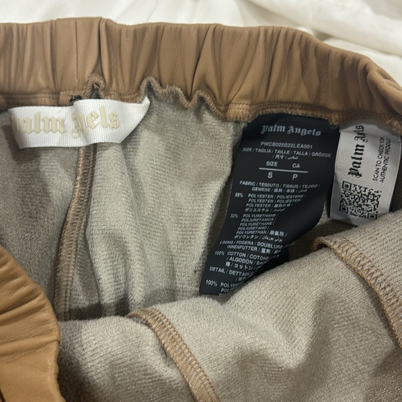 Palm Angels Womens Faux Leather Track Shorts - Picture 3 of 3